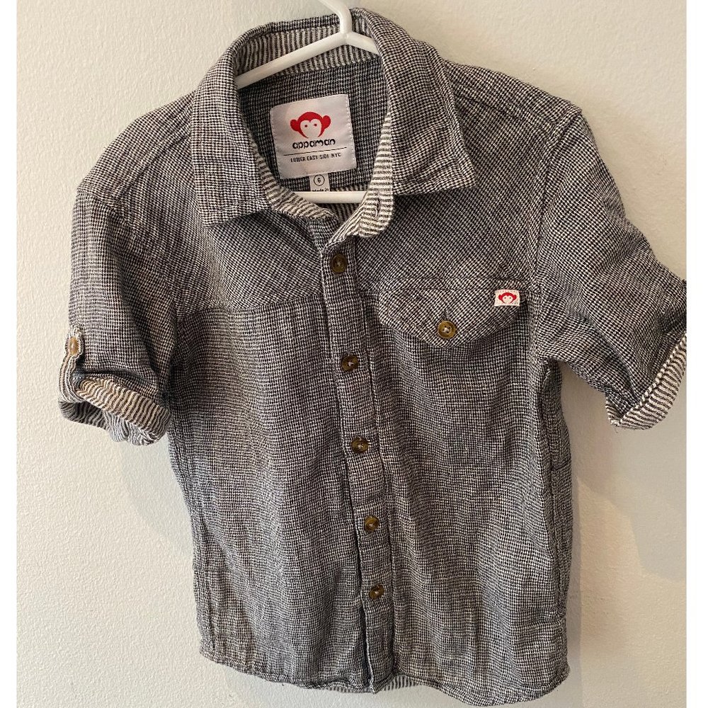 Appaman Little Boys Harvey Shirt Grey Size 6